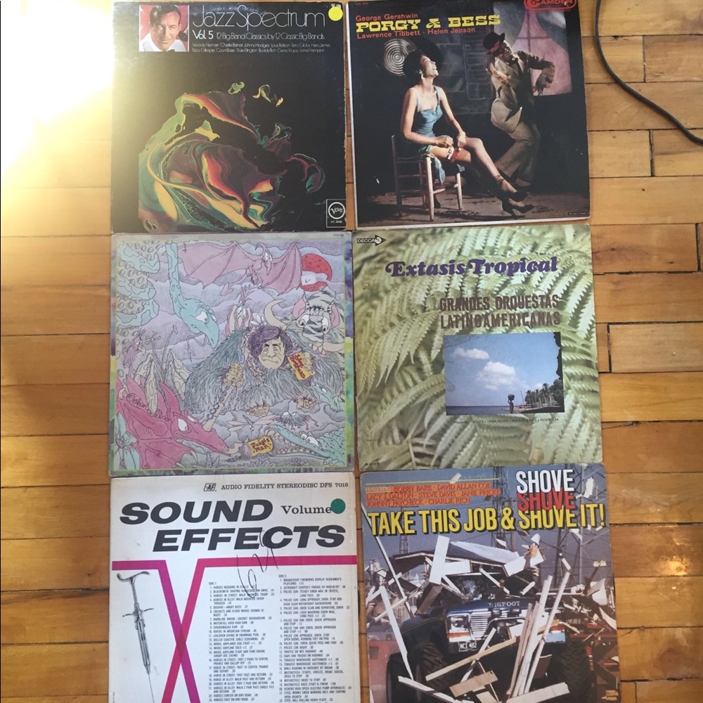 Assorted vinyl records